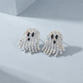 Halloween Rhinestone Ghost Earrings